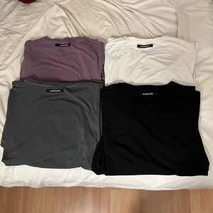 Alphalete Premium Viscose Crew Neck Short Sleeve Tees Bundle Size Large